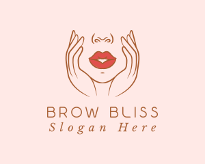 Woman Sexy Lips logo design