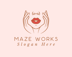 Woman Sexy Lips logo design