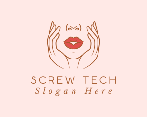 Woman Sexy Lips logo design