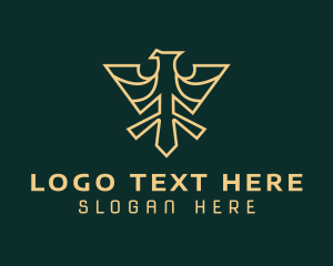 Exclusive - Gold Eagle Wings logo design