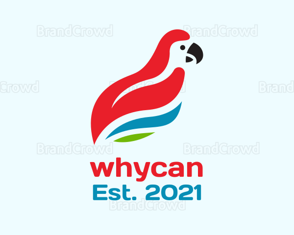 Organic Wavy Parrot Logo