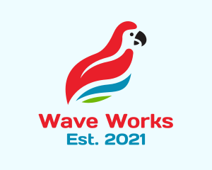 Wavy - Organic Wavy Parrot logo design