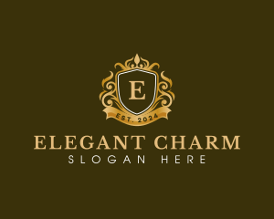 Crown Crest Elegant logo design