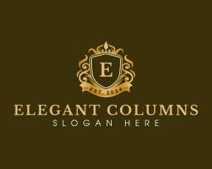 Crown Crest Elegant logo design