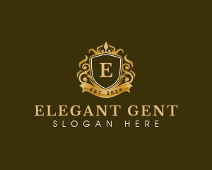 Crown Crest Elegant logo design