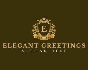 Crown Crest Elegant logo design