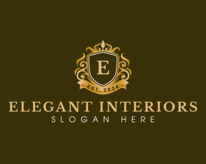 Crown Crest Elegant logo design