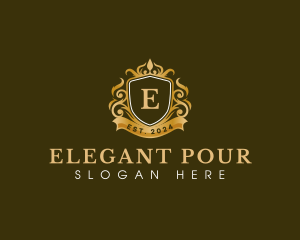 Crown Crest Elegant logo design