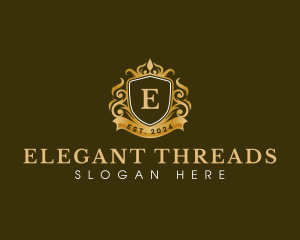 Crown Crest Elegant logo design