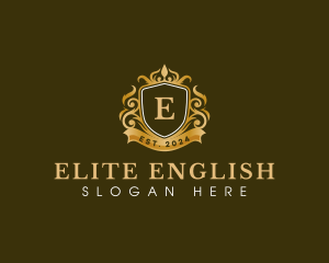 Crown Crest Elegant logo design