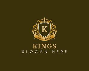 Crown Crest Elegant logo design