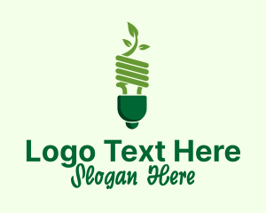 Eco Leaf Bulb Logo