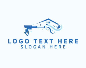 Roof - Water Droplet Roof Washing logo design