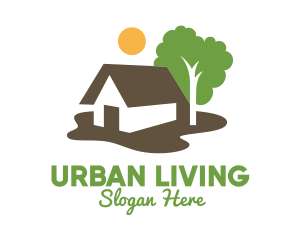 Suburban Living Real Estate  logo design