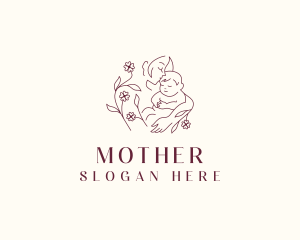 Maternity Mother Baby logo design