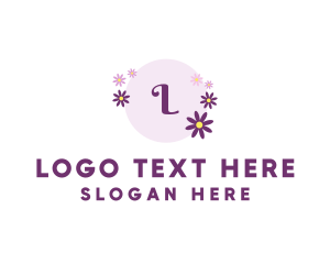 Violet - Floral Nature Cosmetics logo design