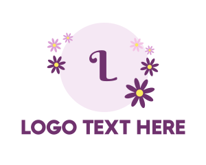 Dainty - Dainty Purple Flower Lettermark logo design