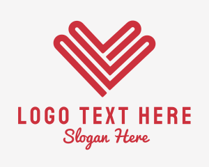 Vlogger - Red Heart Maze logo design