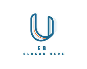 Modern Business Letter U Logo