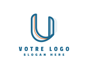 App - Modern Business Letter U logo design