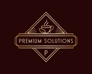 Premium Coffee Cafe logo design