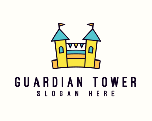 Inflatable Castle Tower logo design