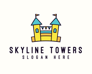 Inflatable Castle Tower logo design