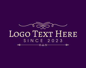 Wordmark - Luxurious Elegant Ornament logo design