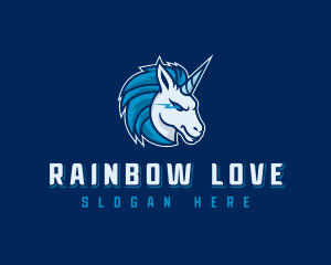 Lesbian - Esports Mythical Unicorn logo design