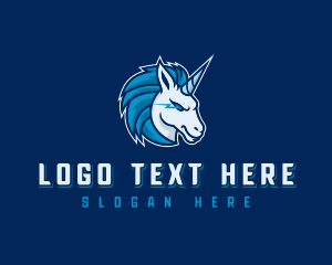 Mascot - Esports Mythical Unicorn logo design
