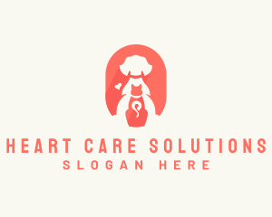 Dog Cat Vet Care logo design