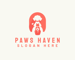 Dog Cat Vet Care logo design