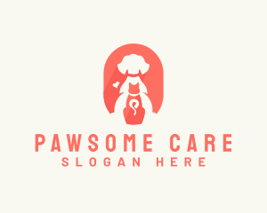 Dog Cat Vet Care logo design