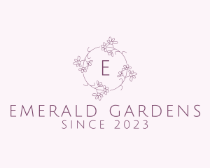 Feminine Flower Wreath logo design