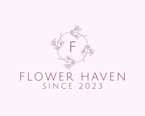 Feminine Flower Wreath logo design