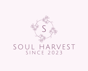 Feminine Flower Wreath logo design