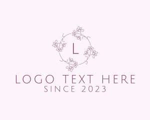 Feminine Flower Wreath logo design