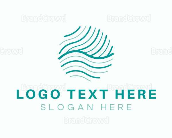 Abstract Green Wave Business Logo