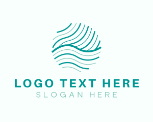 Waves - Abstract Green Wave Business logo design