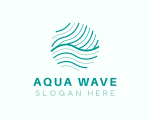 Abstract Green Wave Business logo design