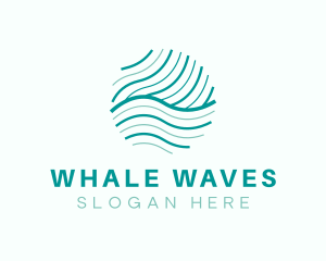 Abstract Green Wave Business logo design