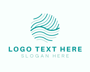 Communications - Abstract Green Wave Business logo design