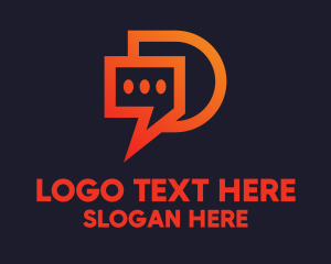 Talk - Modern Chat App logo design