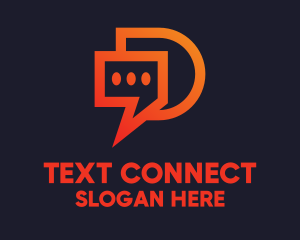 Texting - Modern Chat App logo design