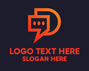Talking - Modern Chat App logo design