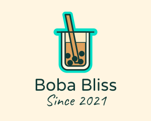 Boba - Boba Milk Tea Drink logo design