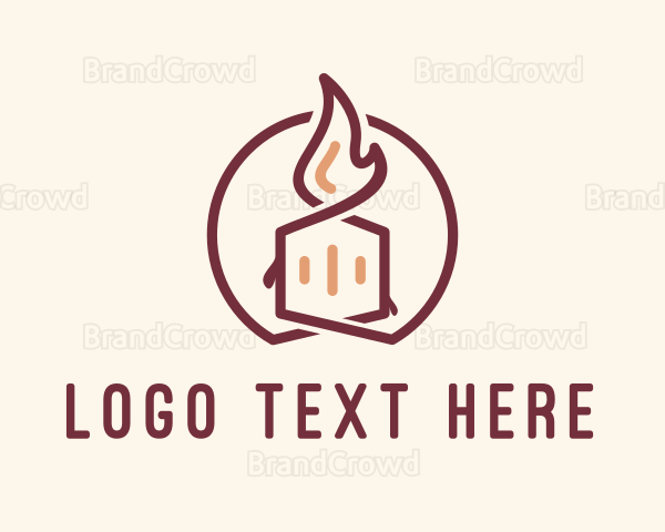 Red Candle Badge Logo