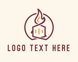 Torch - Red Candle Badge logo design