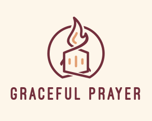 Red Candle Badge logo design