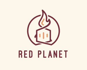 Red Candle Badge logo design